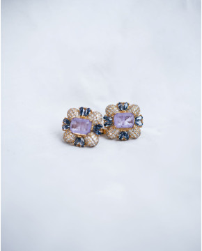Brincos Quadrados Violeta