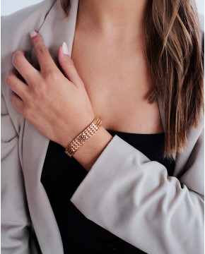 Pulseira de Ouro com Malha...