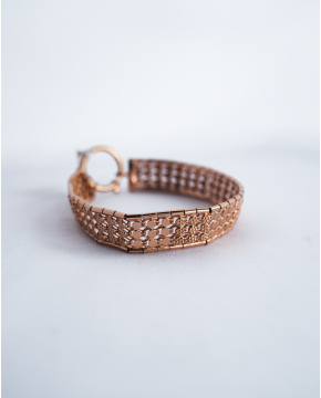 Pulseira de Ouro com Malha...