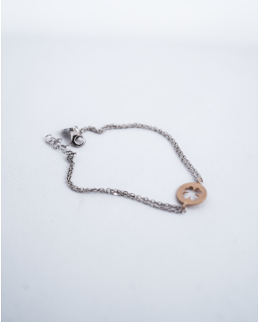 Pulseira Prata com Ouro