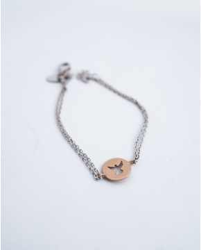 Pulseira Prata C/ Ouro
