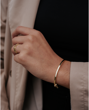 Pulseira Escrava Prata Dourada