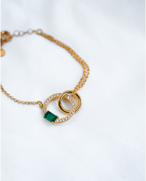 Pulseira Prata Dourada Dois...