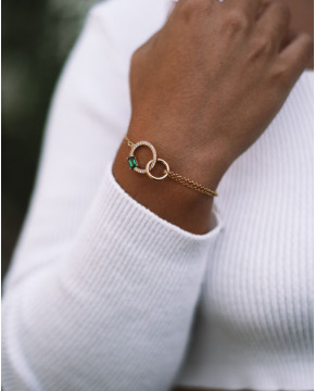 Pulseira Prata Dourada Dois...